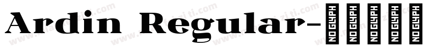 Ardin Regular字体转换